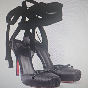 100mm Elegant Silk Pumps Red Bottom Party Shoes Wedding Banquet Shoes